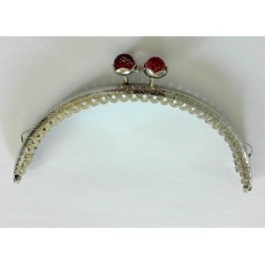 Bag Handle with Pink Powder Pearls